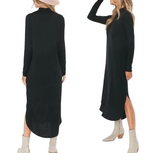 🆕️ Show Me Your Mumu: Sutton Midi Dress Black Ribbed Knit size Large